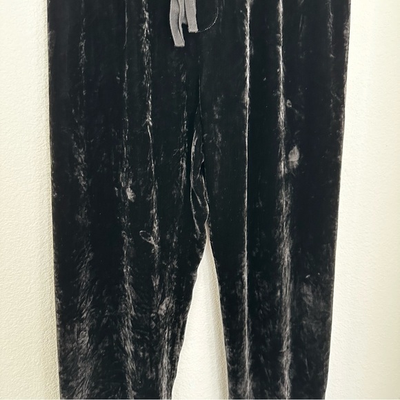 Current/Elliott The Eden Velour Jogger Sweatpants Solid Black Size 1 Small Women - Picture 4 of 12